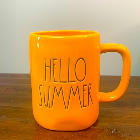 Rae Dunn “Hello Summer” Golden Orange Mug - Picture 2 of 8